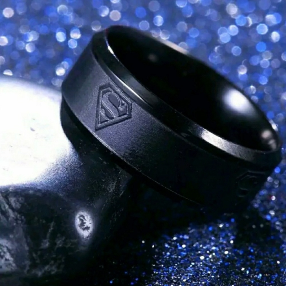 STAINLESS STEEL SUPERMAN RING